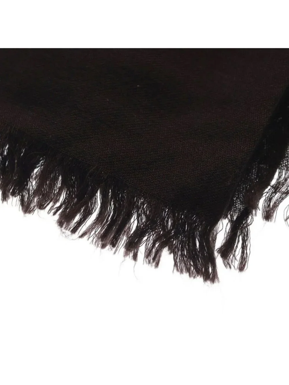 Gucci GG Wool Silk Shawl Scarf Brown